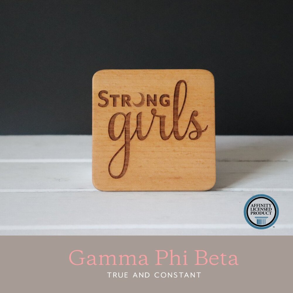 Gamma Phi Beta Strong Girls (Set of 4 Coasters)